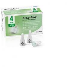 AGO PER PENNA DA INSULINA ACCU-FINE PEN NEEDLE GAUGE 32 4 MM 100 PEZZI - Doctor Vinz