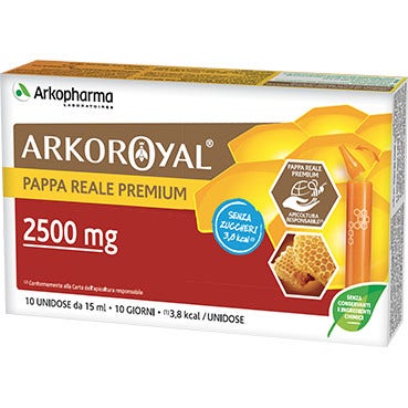 ARKOROYAL PAPPA REALE 2500 MG SENZA ZUCCHERO 10 FIALE - Doctor Vinz