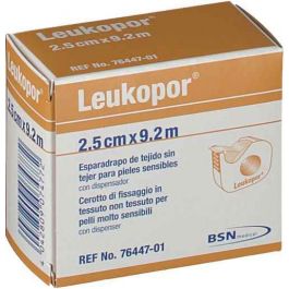 CEROTTO IN ROCCHETTO LEUKOPOR IPOALLERGENICO TESSUTO NON TESSUTO BIANCO 2,5X920 CM CON DISPENSER - Doctor Vinz