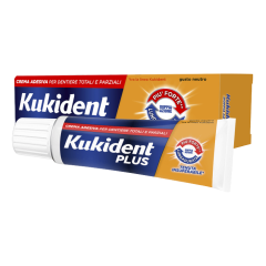 KUKIDENT PLUS DOPPIA AZIONE TENUTA INSUPERABILE CREMA ADESIVA DENTIERE 65 G - Doctor Vinz