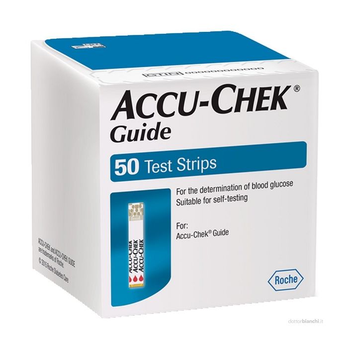STRISCE MISURAZIONE GLICEMIA ACCU-CHEK GUIDE 50 PEZZI CONFEZIONE RETAIL - Doctor Vinz
