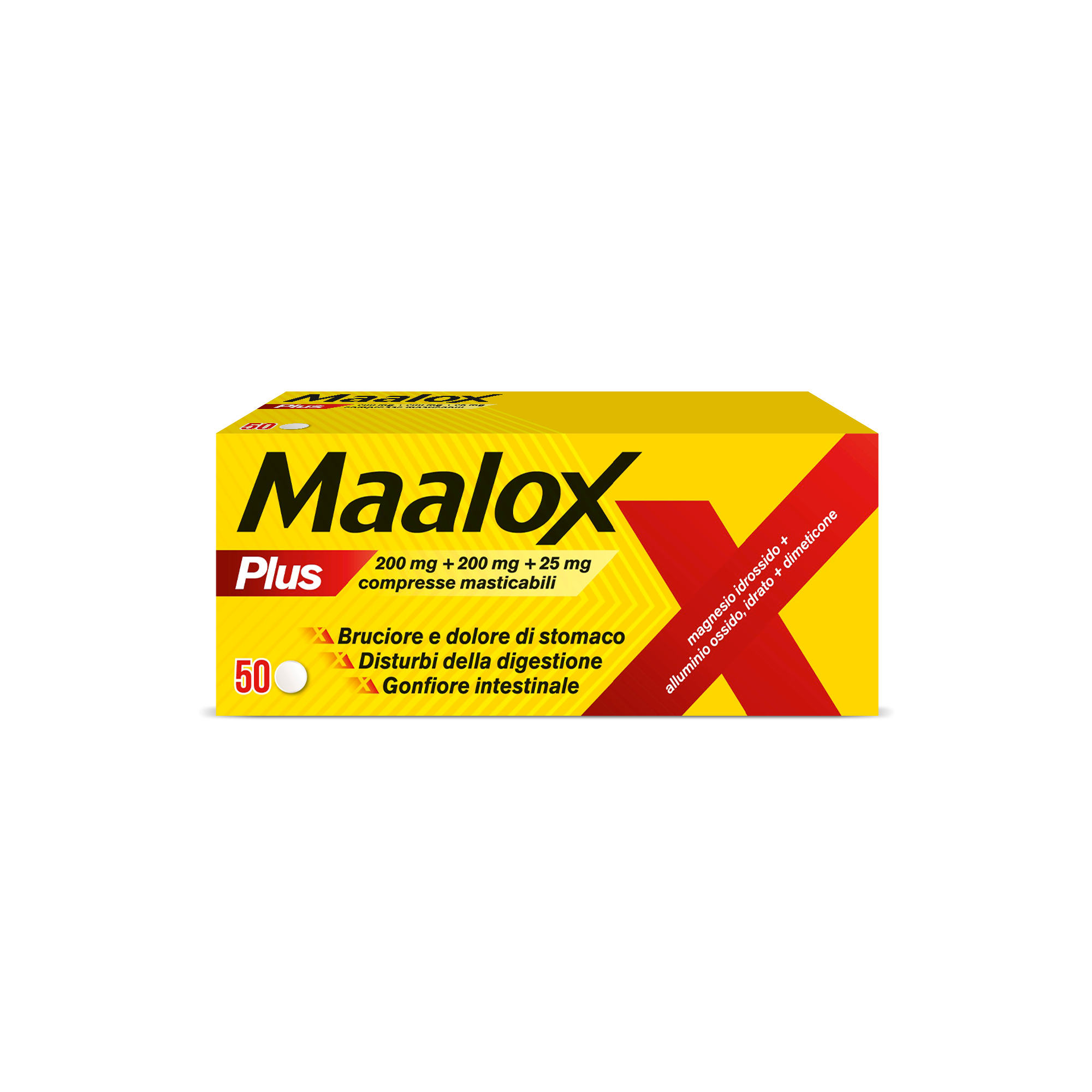 MAALOX PLUS - 50 COMPRESSE MASTICABILI - Doctor Vinz