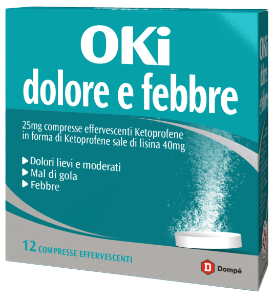 OKI DOLORE E FEBBRE - 12 COMPRESSE EFFERVESCENTI - Doctor Vinz