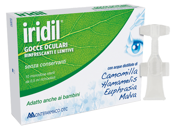 GOCCE OCULARI IRIDIL 10 AMPOLLE MONODOSE RICHIUDIBILI 0,5 ML - Doctor Vinz