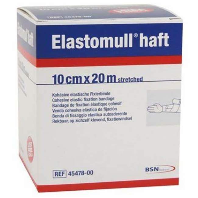BENDA ELASTICA AUTOADESIVA ELASTOMULL HAFT COMPRESSIONE FORTE CM 10X20 M - Doctor Vinz