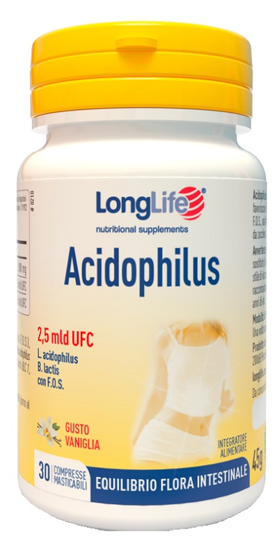 LONGLIFE ACIDOPHILUS 30 COMPRESSE MASTICABILI - Doctor Vinz