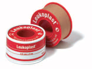 CEROTTO CHIRURGICO PER FISSAGGIO MEDICAZIONI IN ROCCHETTO LEUKOPLAST SUPPORTO VISCOSA COLOR PELLE MASSA ADESIVA CAUCCIU' OSSIDO DI ZINCO 5X500CM MUTUABILE - Doctor Vinz