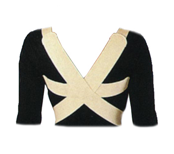 RADDRIZZASPALLE ELASTICO MISURA 5 PER LA CORREZIONE DEL RACHIDE DORSALE DOVUTA AD ATTEGGIAMENTO. REGOLABILE ANTERIORMENTE CON ADESIVO 6CM - Doctor Vinz