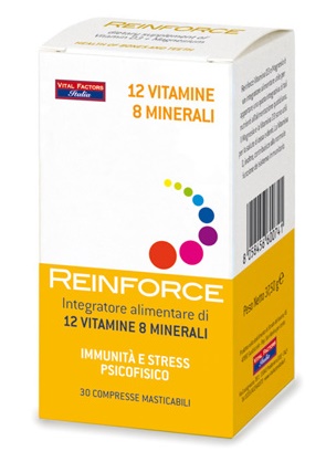 REINFORCE 12 VITAMINE + 8 MINERALI 30 COMPRESSE MASTICABILI - Doctor Vinz