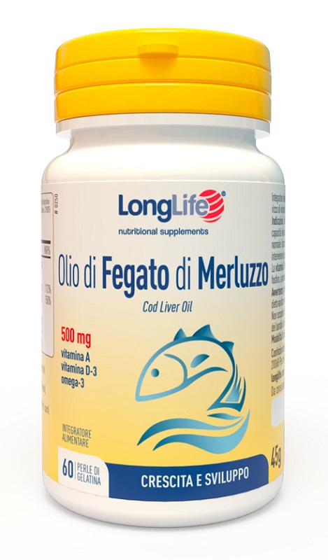 LONGLIFE OLIO FEGATO MERLUZZO 500 MG 60 PERLE - Doctor Vinz
