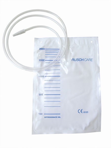SACCA DI DRENAGGIO LETTO PER INCONTINENZA 2000ML IN PVC CON TUBO DI RACCORDO 130CM DIAMETRO 5X7MM MONOUSO 30 PEZZI - Doctor Vinz