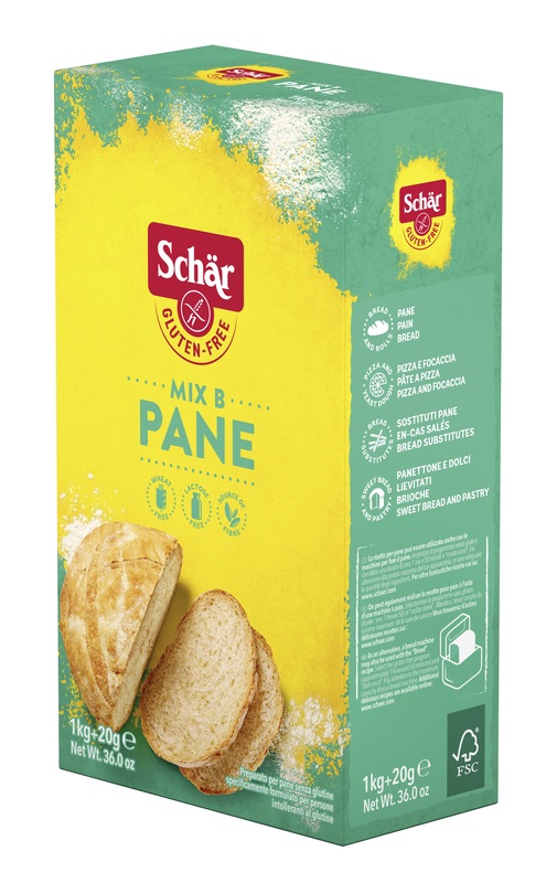 SCHAR MIX B PREPARATO PANE SENZA LATTOSIO 1 KG + 20 G - Doctor Vinz