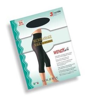 TUTORE ELASTICO BREVETTATO COPRESSIVO MICROMASSAGGIANTE CELLULIT-CONTROL PER INTERVENTI DI LIPOASPIRAZIONE PER FIANCO COSCIA GINOCCHIO MIDI COLORE NERO MAGIC WENDY 3 - Doctor Vinz