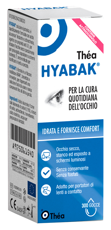 HYABAK PROTECTOR SOLUZIONE OFTALMICA SODIO IALURONATO 0,15% FLACONE 10ML - Doctor Vinz
