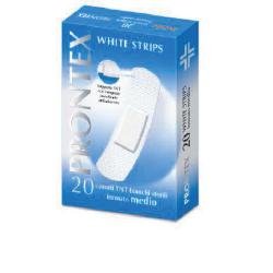 CEROTTO PRONTEX WHITE STRIPS IN TESSUTO NON TESSUTO BIANCO STERILE SCATOLA 20 CEROTTI MEDI - Doctor Vinz