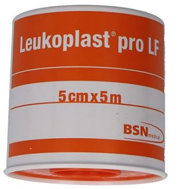 CEROTTO CHIRURGICO PER FISSAGGIO MEDICAZIONI LEUKOPLAST PRO LF SUPPORTO VISCOSA MASSA ADESIVA RESINA SINTETICA LANOLINA OSSIDO DI ZINCO CON LATTICE NATURALE 5X500CM - Doctor Vinz