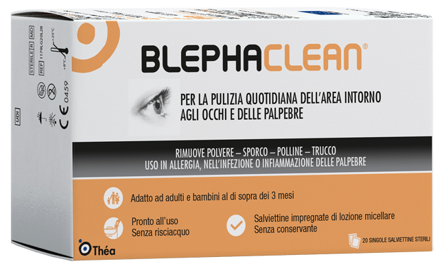 BLEPHACLEAN GARZE OCULARI STERILI A BASE DI ACIDO IALURONICO - 20 PEZZI - Doctor Vinz