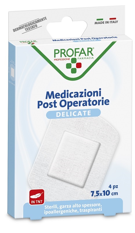 MEDICAZIONE POST OPERATORIA STERILE GARZA ANTIADERENTE 7,5X10 CM 4 PEZZI PROFAR - Doctor Vinz