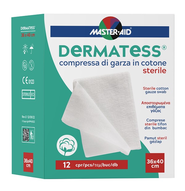 GARZA IDROFILA DERMATESS COT 36X40 12 PEZZI - Doctor Vinz