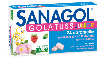 SANAGOL GOLA TUSS JUNIOR FRAGOLA 24 CARAMELLE - Doctor Vinz