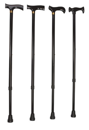 BASTONE IN ALLUMINIO PIEGHEVOLE MANICO COLORE NERO MOPEDIA - Doctor Vinz