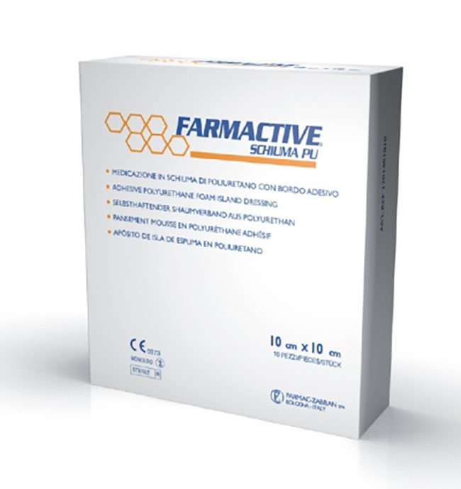 CEROTTO FARMACTIVE SCHIUMA IN POLIURETANO 10X10CM 10 PEZZI - Doctor Vinz