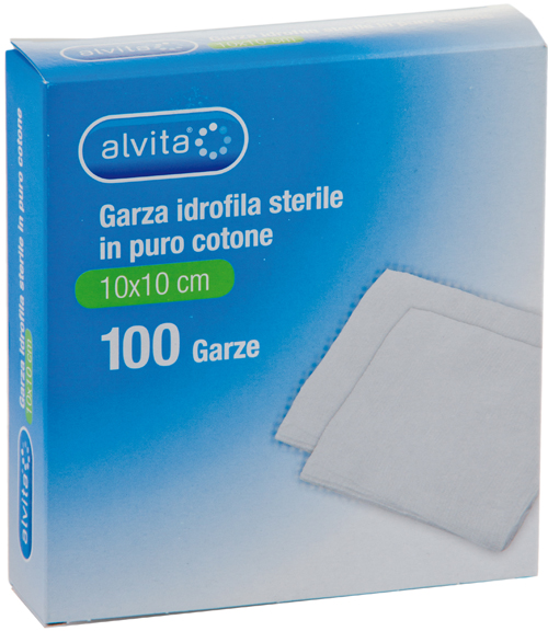 ALVITA GARZA COMPRESSA IDROFILA 10X10CM 100 PEZZI - Doctor Vinz