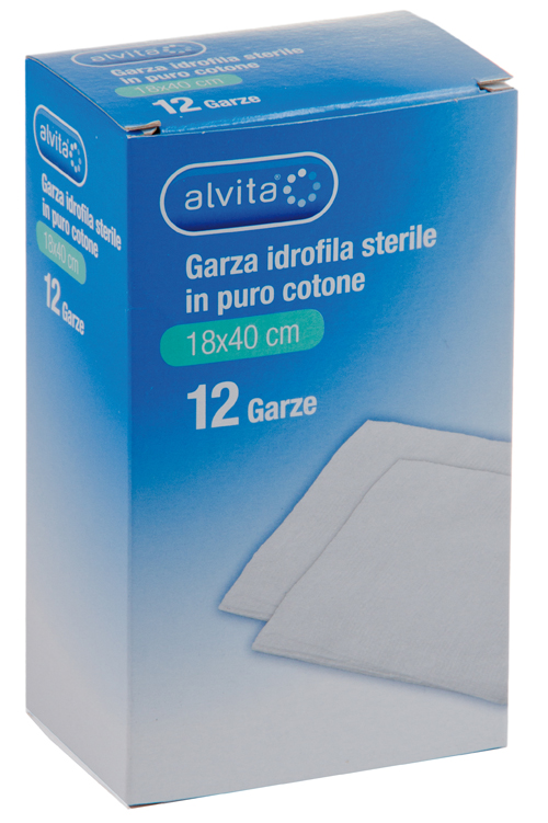 ALVITA GARZA COMPRESSA IDROFILA 18X40CM 12 PEZZI - Doctor Vinz
