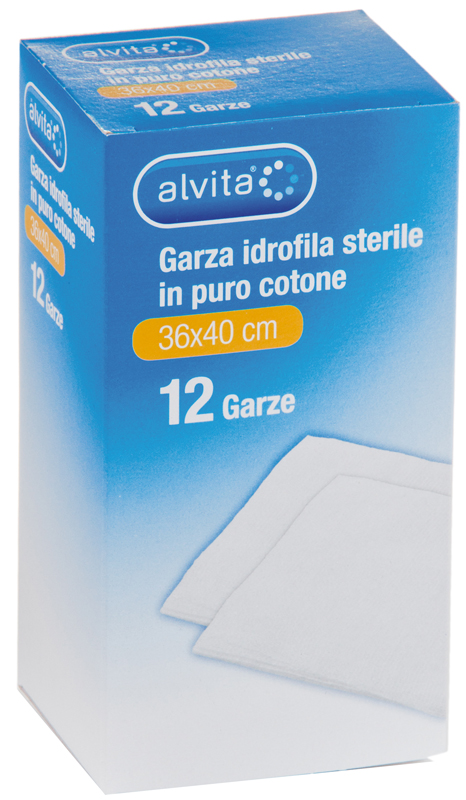 ALVITA GARZA COMPRESSA IDROFILA 36X40CM 12 PEZZI - Doctor Vinz