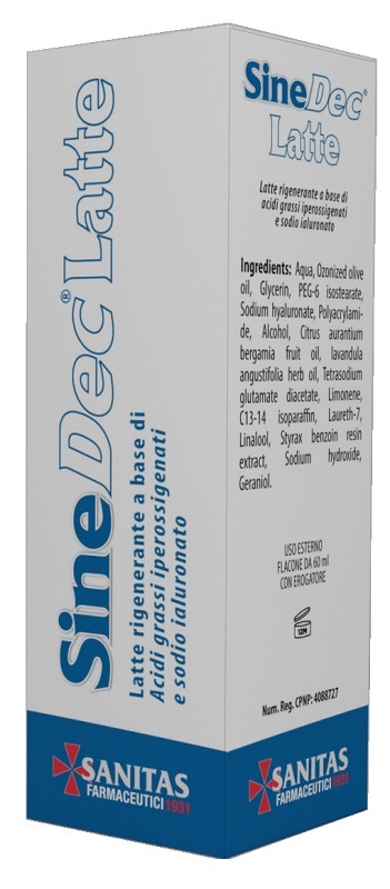 EMULSIONE PROFUMATA CONTENENTE OLIO OSSIGENATO PER PREVENZIONE E MEDICAZIONE DELLE ULCERE DA DECUBITO DI GRADO I SU PELLE INTEGRA SINEDEC LATTE 60ML - Doctor Vinz