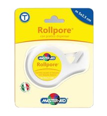 CEROTTO IN ROCCHETTO MASTER-AID ROLLPORE TESSUTO NON TESSUTO CON DISPENSER 2,5CM X 5 M - Doctor Vinz