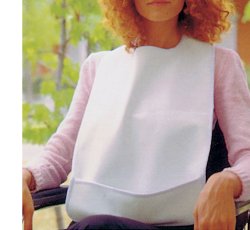 BAVAGLINO CON MARSUPIO PER ANZIANI INDICATO PER TRATTENERE LIQUIDI E RESIDUI ALIMENTARI - Doctor Vinz