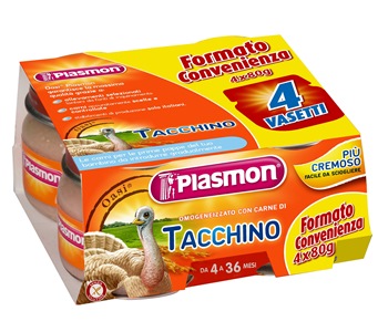 PLASMON OMOGENEIZZATO TACCHINO 4 X 80 G CON GIFT - Doctor Vinz