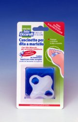 CUSCINETTO PER DITA A MARTELLO REALIZZATO IN GEL DI SILICONEBIANCO SEMITRASPARENTE SAGOMATA PER PROTEGGERE E DISTENDERE LE DITA CONTRATTE IGIENEPIEDE 2 PEZZI - Doctor Vinz