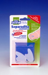 SEPARADITA ANATOMICO PER PIEDE REALIZZATO IN GEL DI SILICONE BIANCO SEMITRASPARENTE SAGOMATO IGIENEPIEDE 2 PEZZI - Doctor Vinz