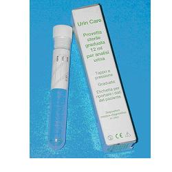 PROVETTA STERILE URIN CARE 12ML IN POLISTIROLO TRASPARENTE, GRADUATA, CON TAPPO BIANCO INTERNO A PRESSIONE, SINGOLARMENTE ASTUCCIATA E CORREDATA DI ETICHETTA AUTOADESIVA - Doctor Vinz