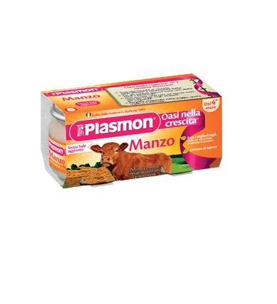 PLASMON OMOGENEIZZATO MANZO 4 X 80 G - Doctor Vinz