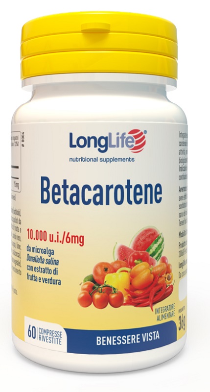 LONGLIFE BETACAROTENE 60 COMPRESSE - Doctor Vinz