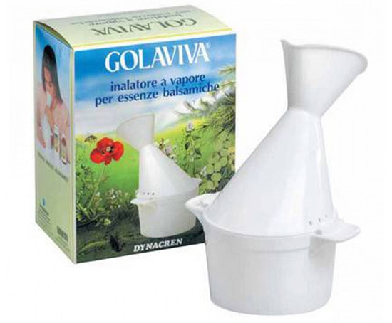 GOLAVIVA INALATORE VAPORE PER INALAZIONI CON ACQUA BOLLENTE ED ESSENZE BALSAMICHE 1 PEZZO - Doctor Vinz