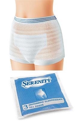 MUTANDINA ELASTICA RETTANGOLARE A RETE SERENITY L 3 PEZZI - Doctor Vinz