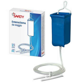 ENTEROCLISMA DA VIAGGIO KLISTER IN GOMMA CON CANNULA ANALE EVAGINALE 2 LITRI - Doctor Vinz