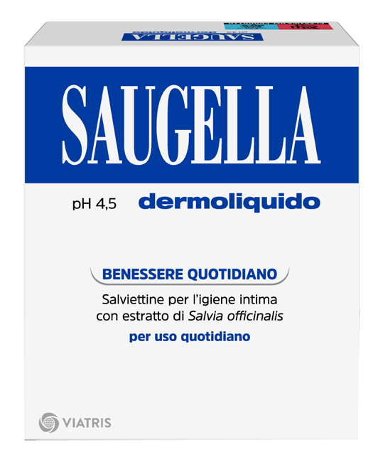SAUGELLA DERMOLIQUIDO PH 4,5 SALVIETTINE IGIENE INTIMA BENESSERE QUOTIDIANO 10 PEZZI - Doctor Vinz