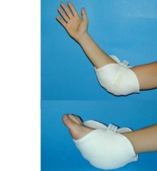 GOMITIERA/TALLONIERA IN VELLO SINTETICO PER LA PREVENZIONE DELLE PIAGHE DA DECUBITO A LIVELLO DEI GOMITI E/O DEI TALLONI NEI PAZIENTI LUNGODEGENTI. SISTEMA DI FISSAGGIO A VELCRO - Doctor Vinz