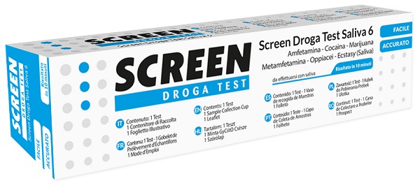 DROGA TEST CHE RILEVA 6 DROGHE TRAMITE SALIVA RISULTATO PER OGNI DROGA ANALIZZATA SCREEN DROGA TEST SALIVA 6 - Doctor Vinz