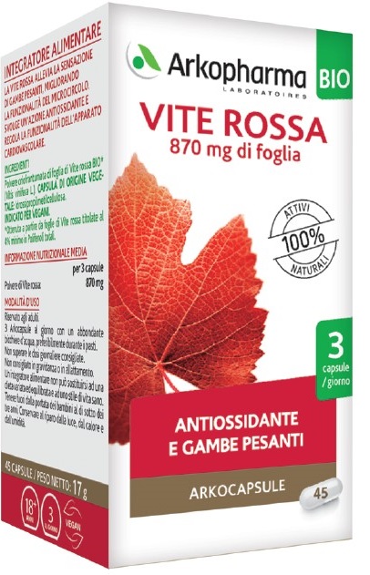 ARKO CAPSULE VITE ROSSA BIO 45 CAPSULE - Doctor Vinz