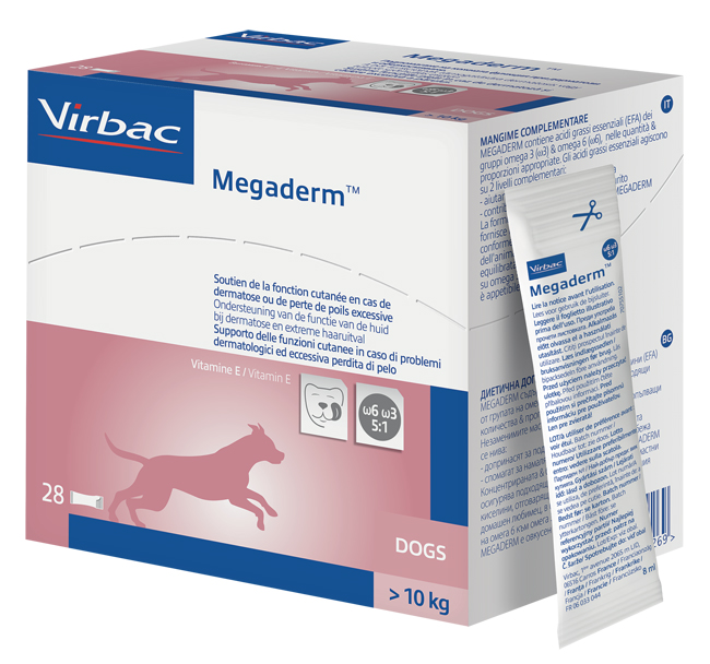 MEGADERM SUPPLEMENTO CANI SUPERIORI A 10 KG SCATOLA DA 28 SACCHETTI MONODOSE 4 ML - Doctor Vinz