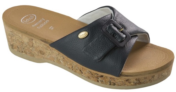 WAPPY LEATHER WOMENS MEMORY CUSHION NAVY BLUE 36 - Doctor Vinz