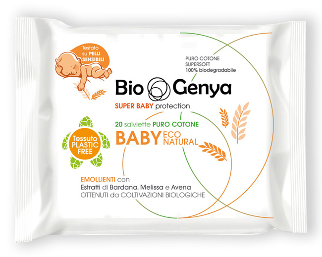BIOGENYA ECO NATURAL SALVIETTINA BABY COTONE 20 PEZZI - Doctor Vinz