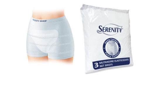 MUTANDINA A RETE PER INCONTINENZA SERENITY PANTY COMFORT S 3 PEZZI - Doctor Vinz
