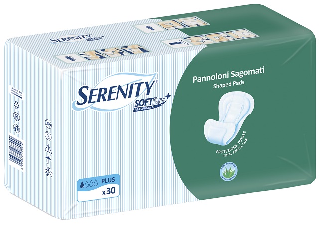 PANNOLONE PER INCONTINENZA SAGOMATO SERENITY SOFTDRY+ ALOE PLUS 30 PEZZI - Doctor Vinz